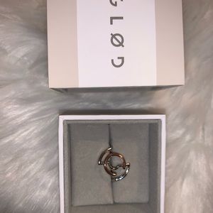 Glod Glistening Flare Cuff Ring Sterling/18k GP